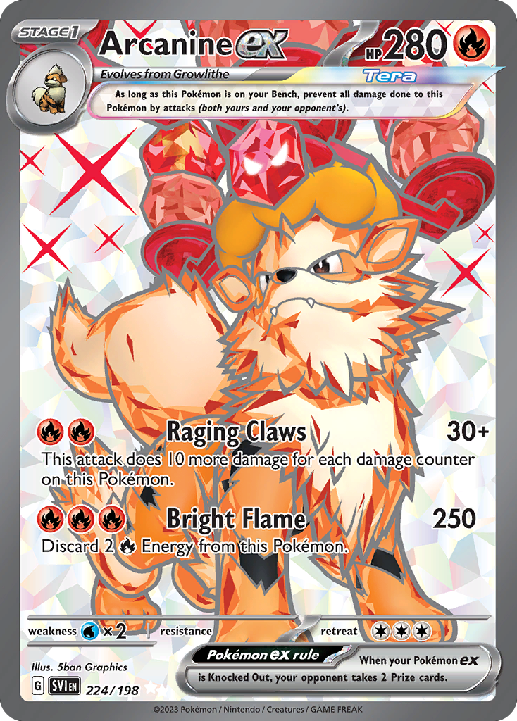 Arcanine ex - Scarlet & Violet - #224