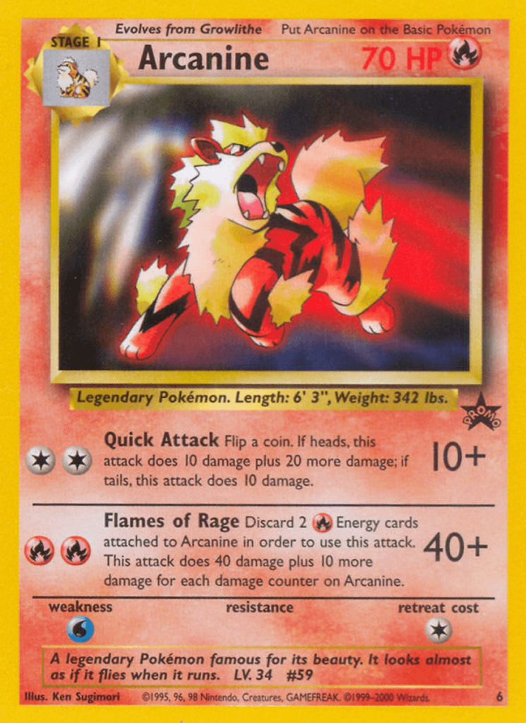 Arcanine - Wizards Black Star Promos - #6