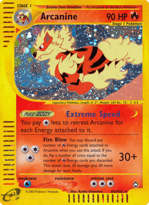 Arcanine - Aquapolis - H2