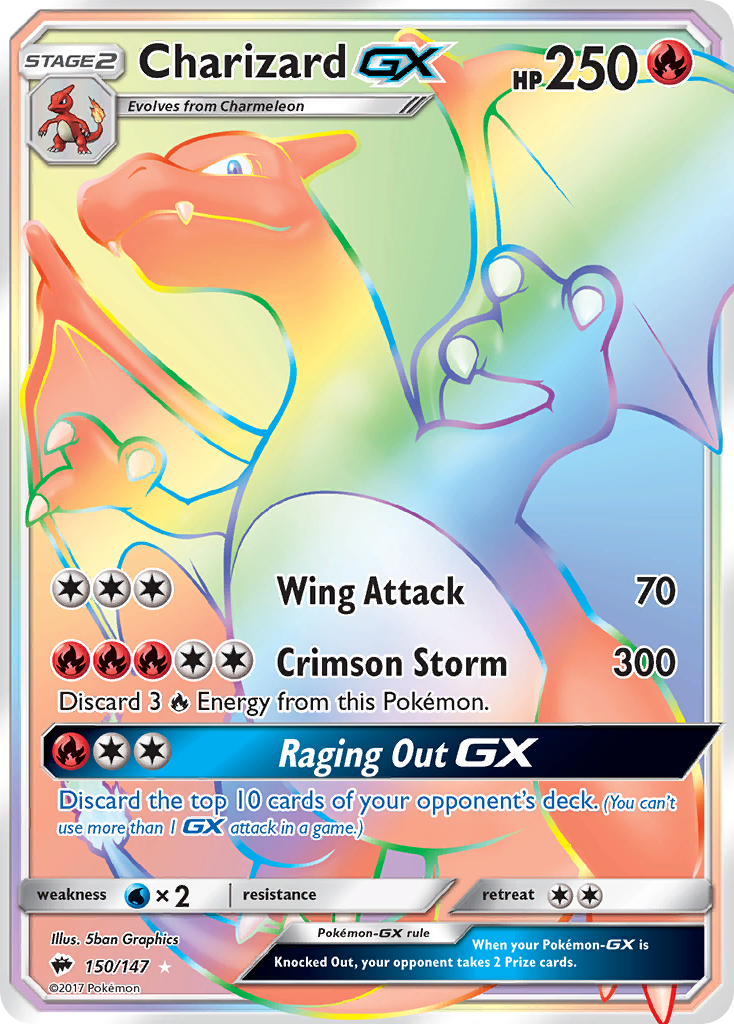 Charizard Pokemon Card-GX - Burning Shadows