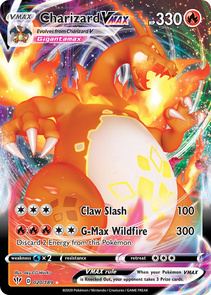 Charizard Pokemon Card VMAX - Darkness Ablaze