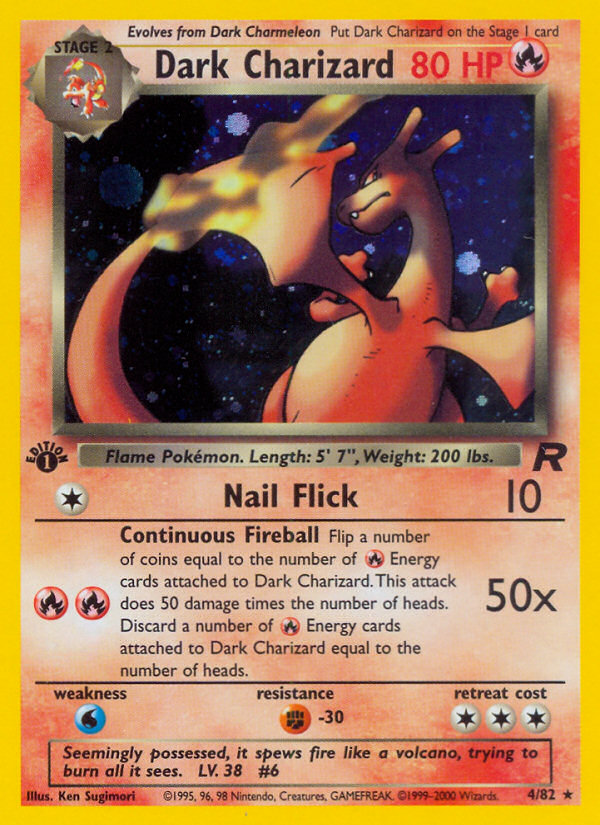 Ken Sugimori - Dark Charizard - Team Rocket