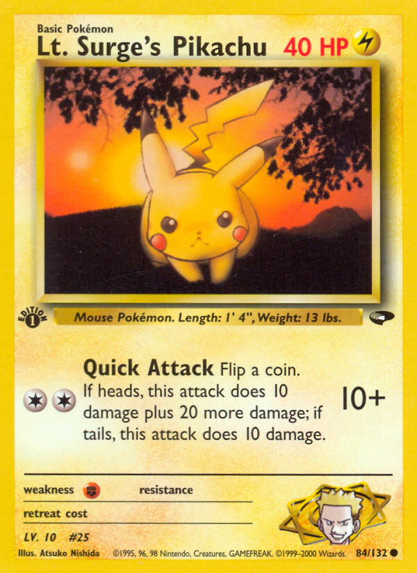 Atsuko Nishida - Lt Surge's Pikachu - Gym Heroes